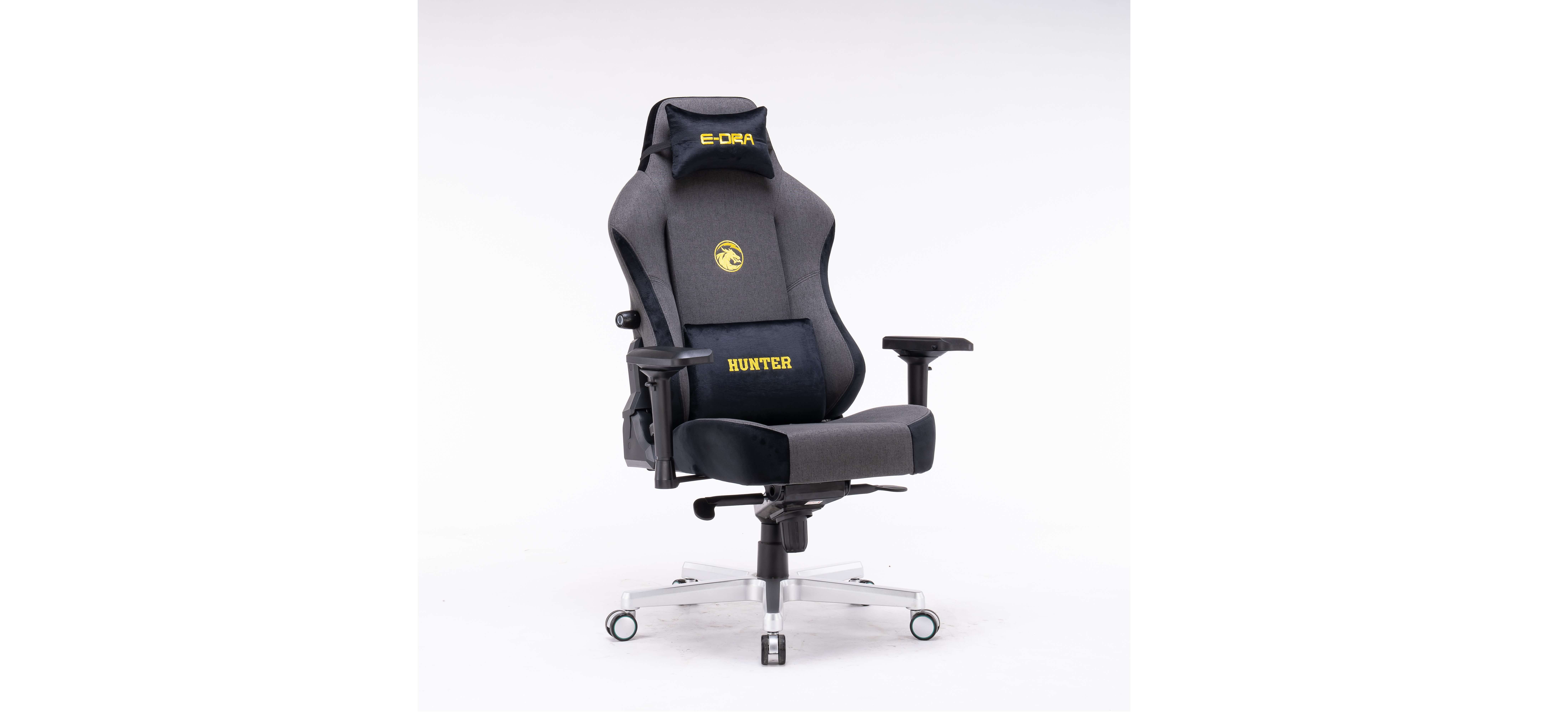 GHẾ CHƠI GAME E-DRA HUNTER GAMING CHAIR - EGC 206 - Xám sử dụng chất liệu cao cấp